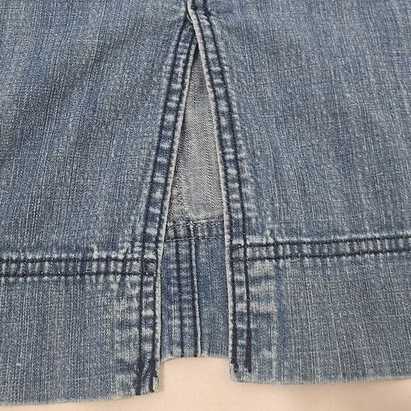 FREE PEOPLE Y2K Denim Button-Front Skirt Size 1 - Picture 3 of 7